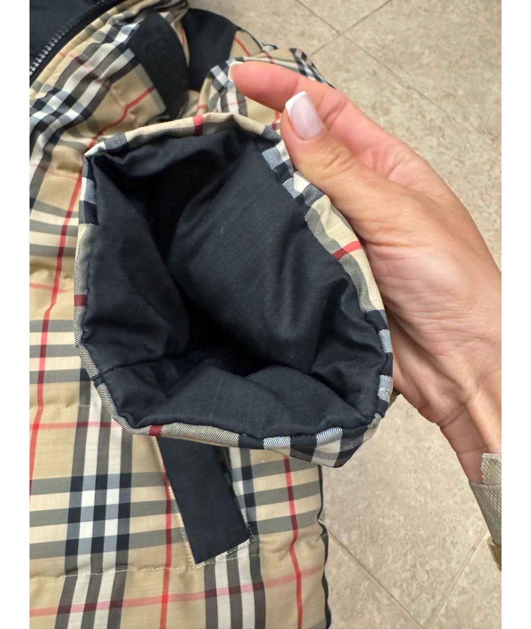 BURBERRY Черный полиэстеровый пуховик, фото 6