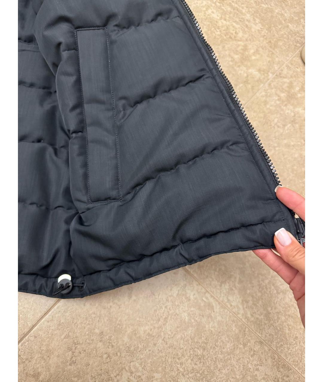 BURBERRY Черный полиэстеровый пуховик, фото 5