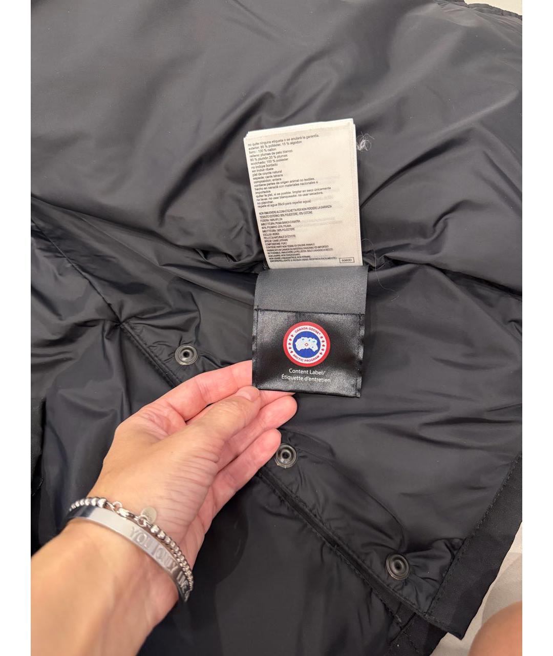 CANADA GOOSE Черная полиэстеровая парка, фото 6