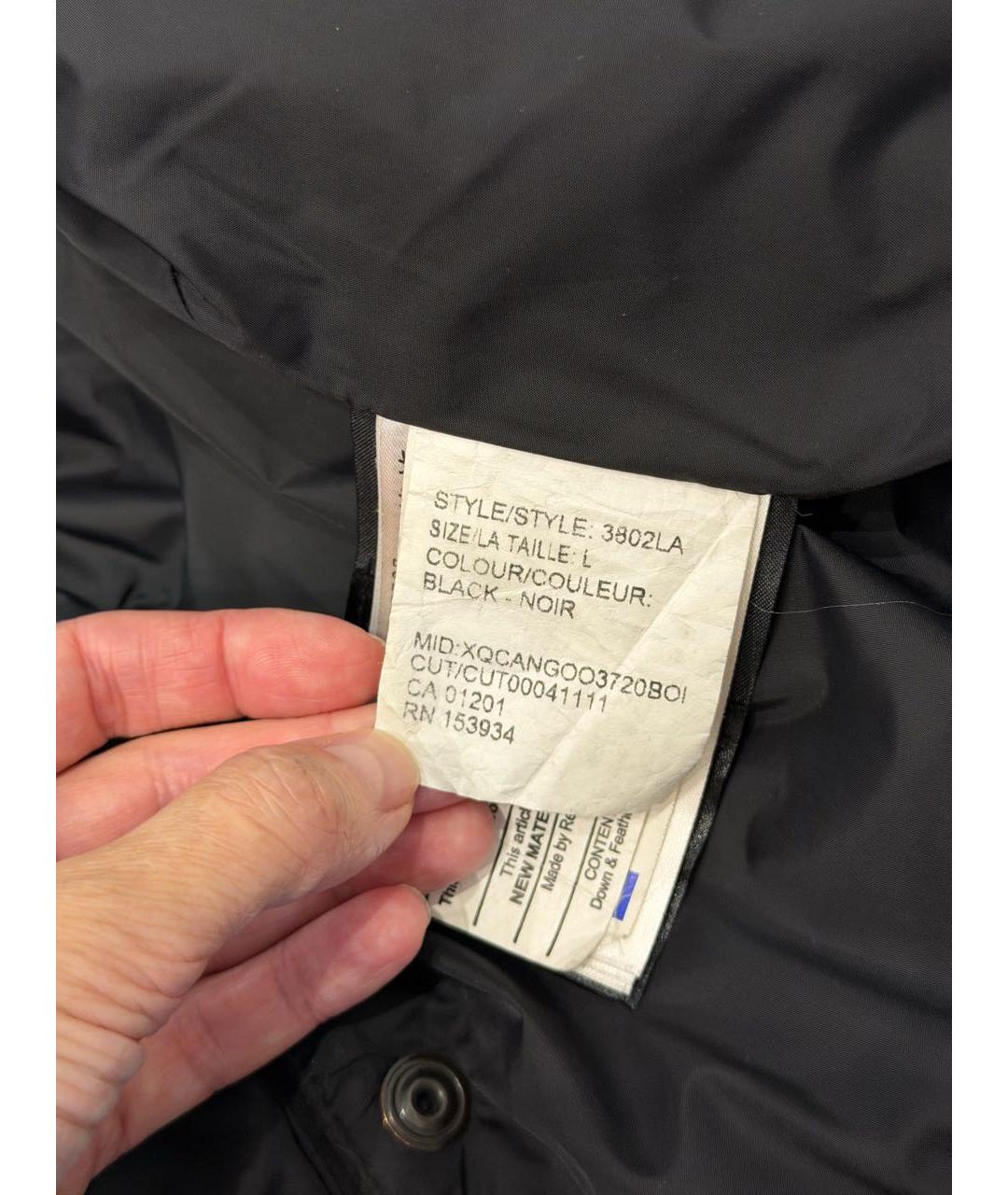 CANADA GOOSE Черная полиэстеровая парка, фото 5