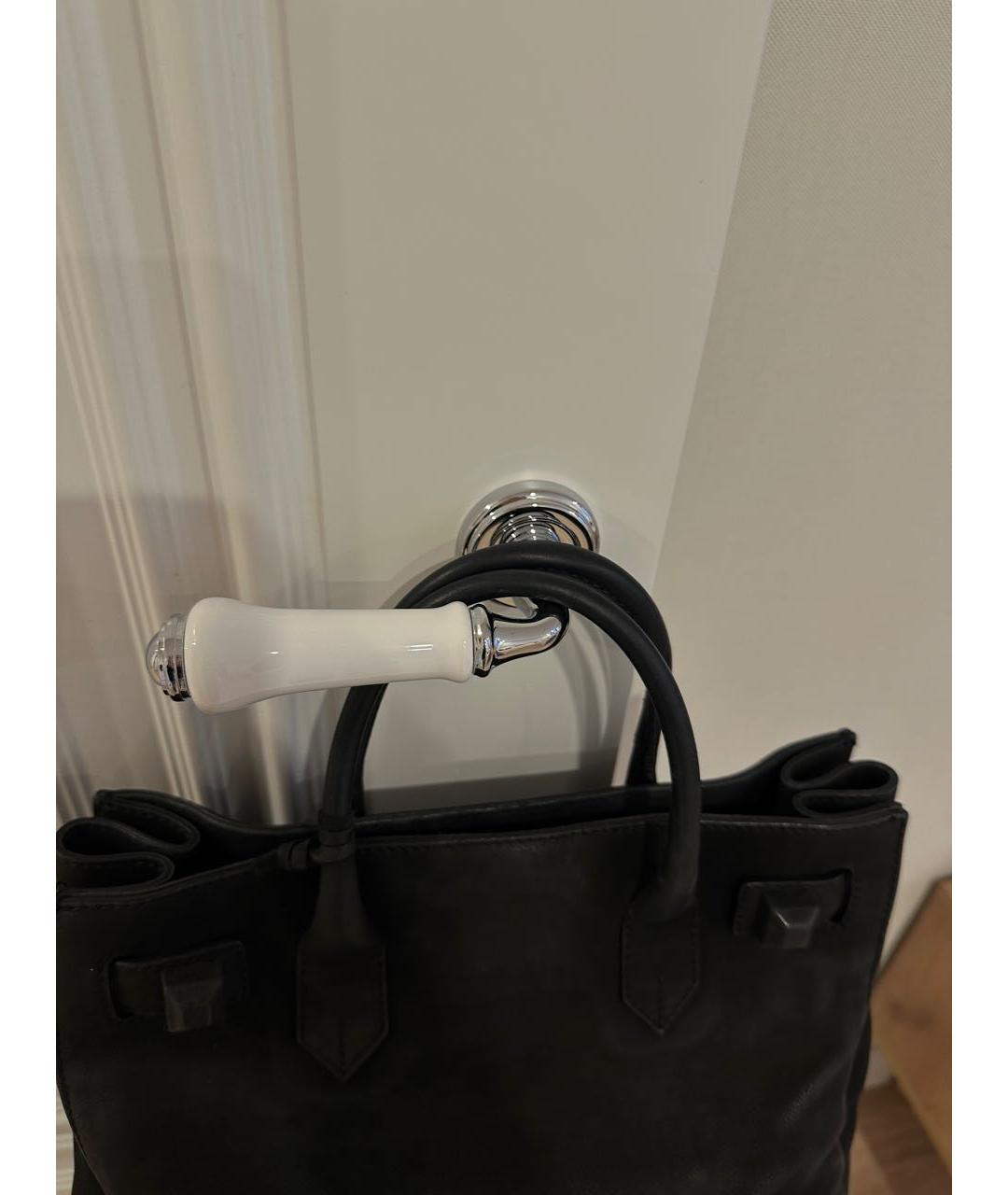 BALENCIAGA Черная замшевая сумка тоут, фото 5