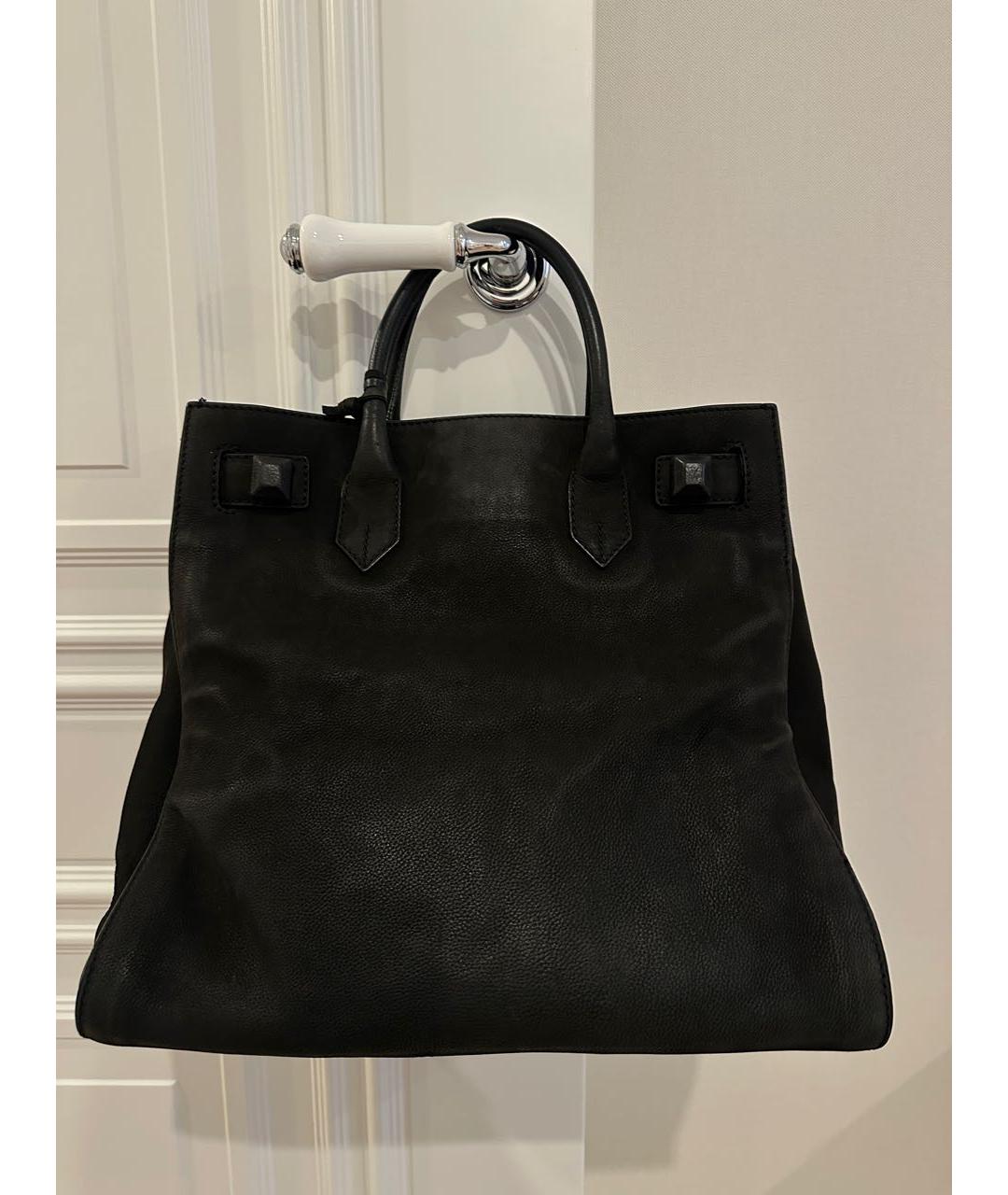 BALENCIAGA Черная замшевая сумка тоут, фото 4