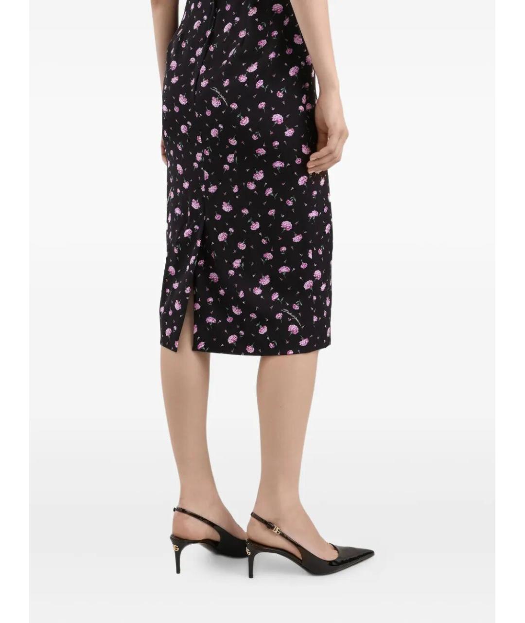 DOLCE&GABBANA Мульти шелковое платье, фото 4