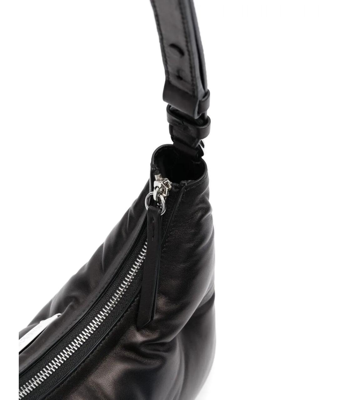 MAISON MARGIELA Черная кожаная сумка через плечо, фото 4