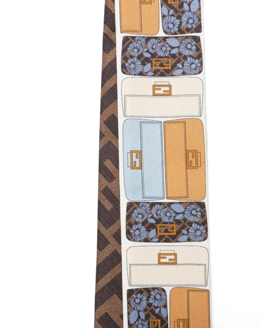 FENDI Мульти шелковый шарф, фото 2