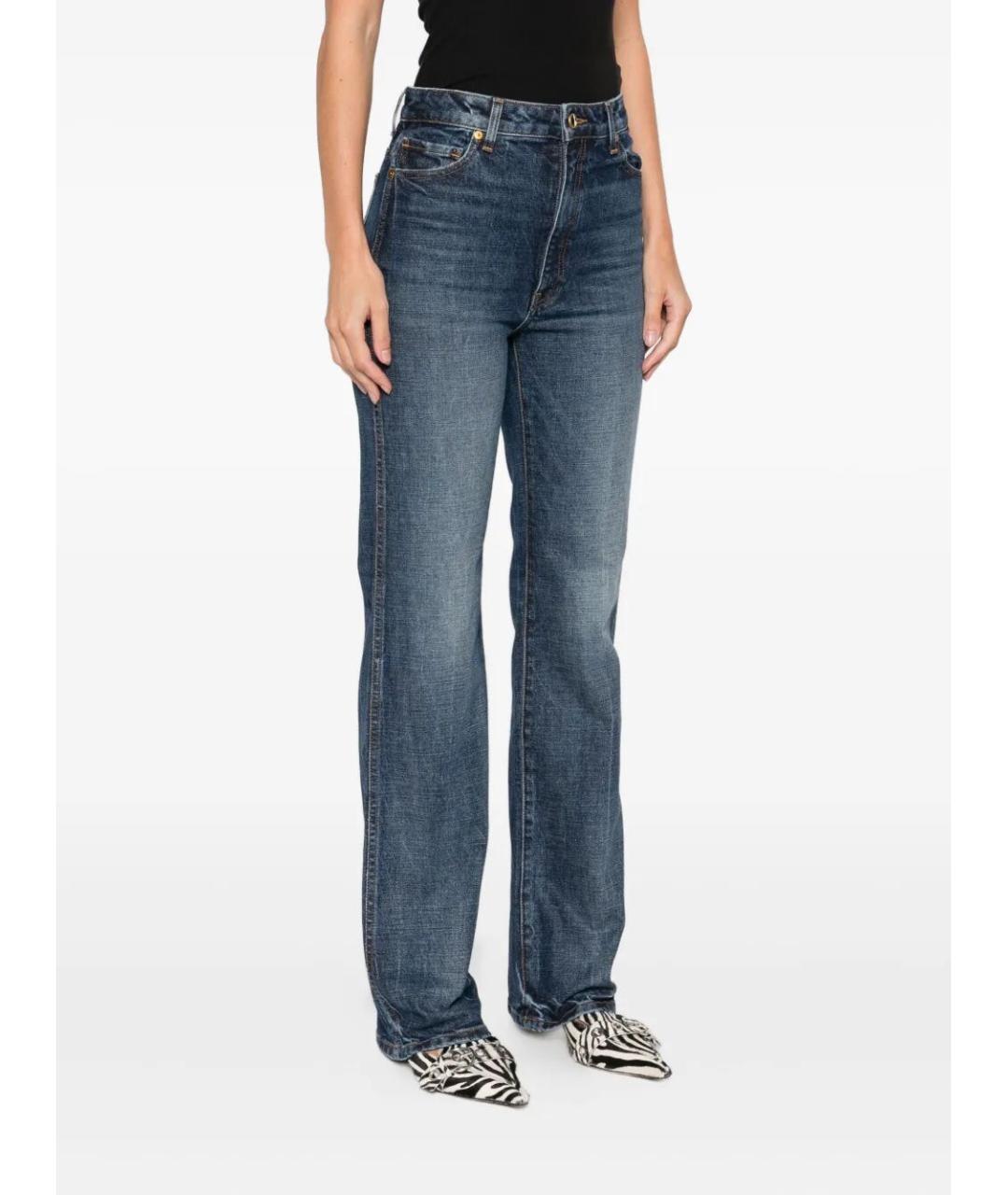 KHAITE Синие хлопковые прямые джинсы, фото 4