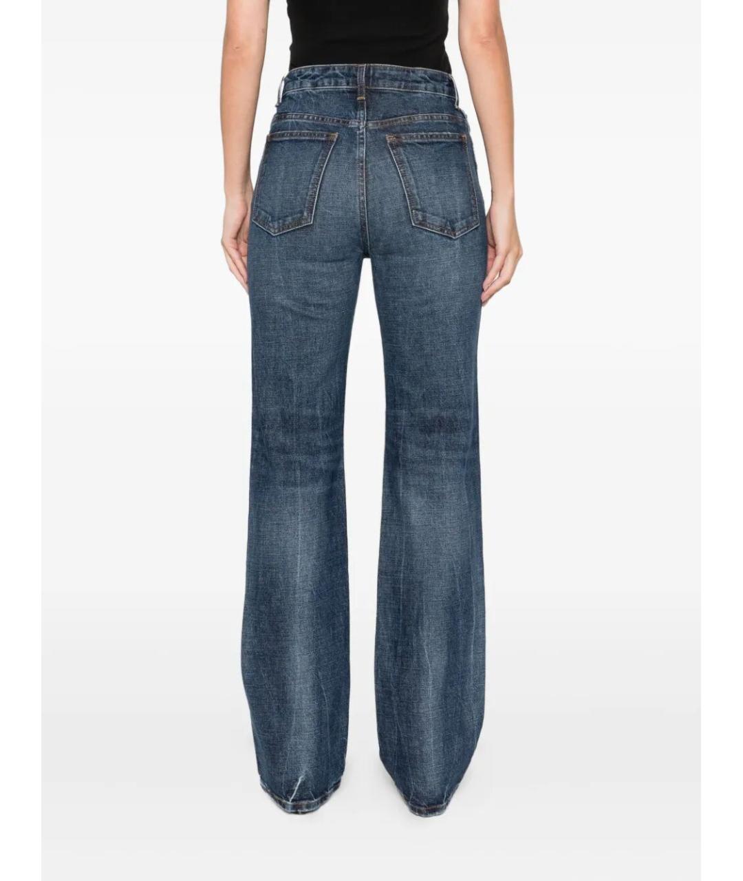 KHAITE Синие хлопковые прямые джинсы, фото 3