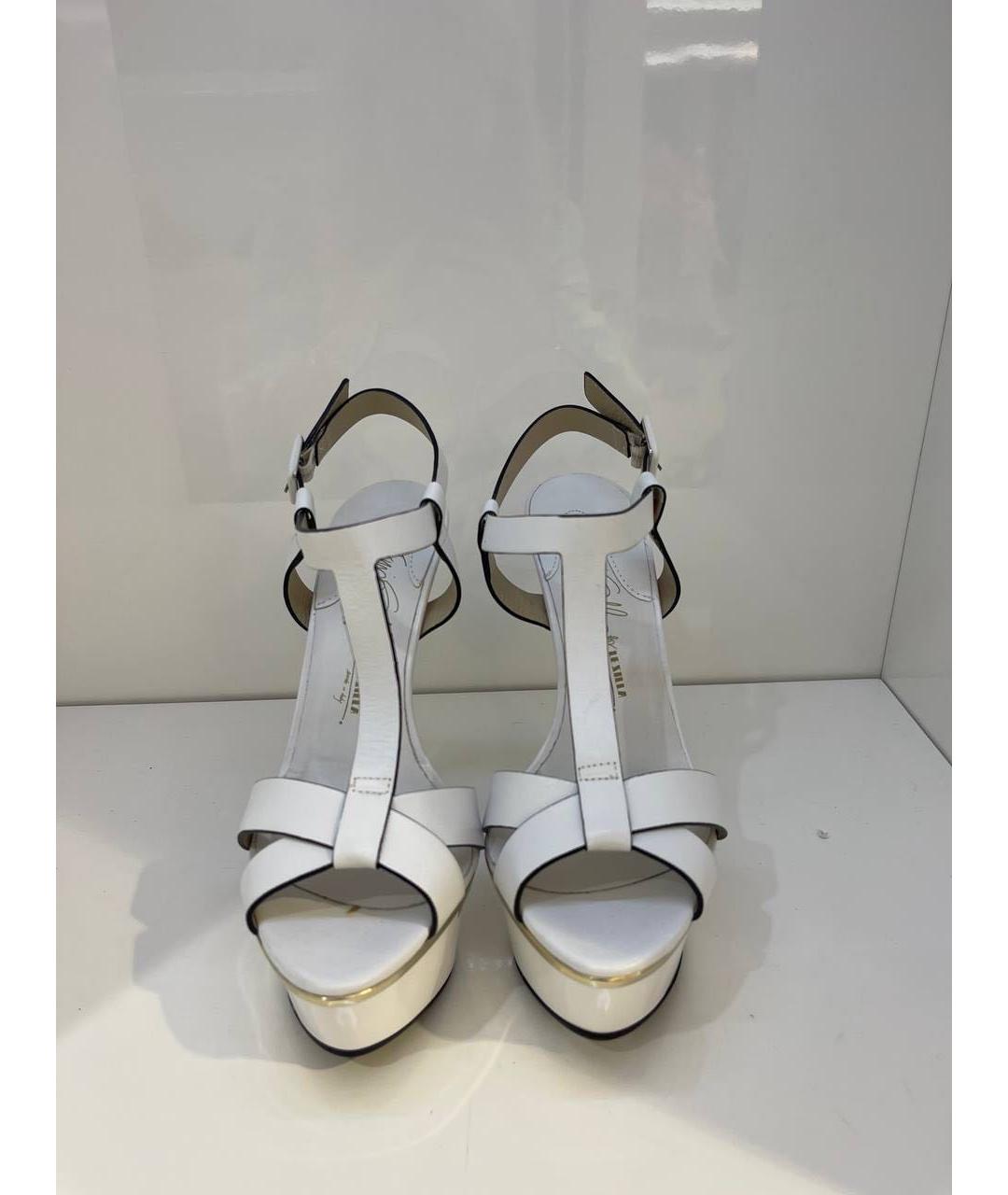 LE SILLA Белые кожаные босоножки, фото 2