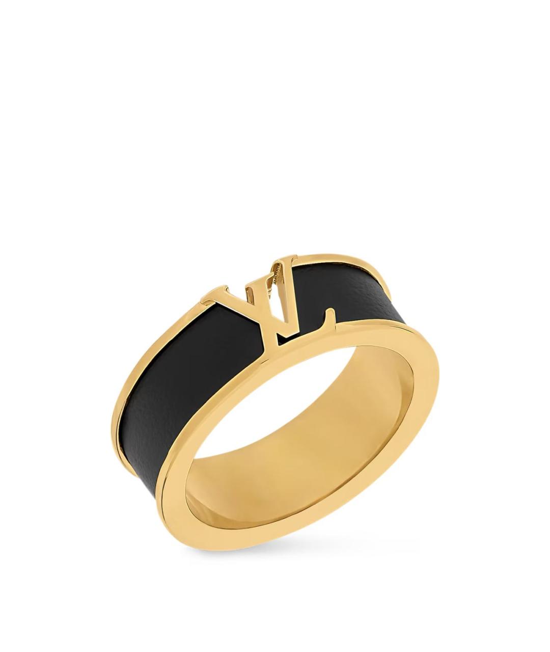 LOUIS VUITTON Черное металлическое кольцо, фото 5