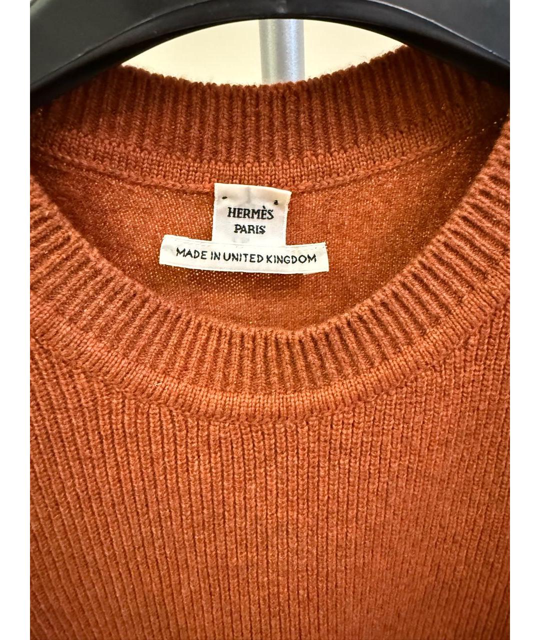 HERMES Коричневый кашемировый джемпер / свитер, фото 3