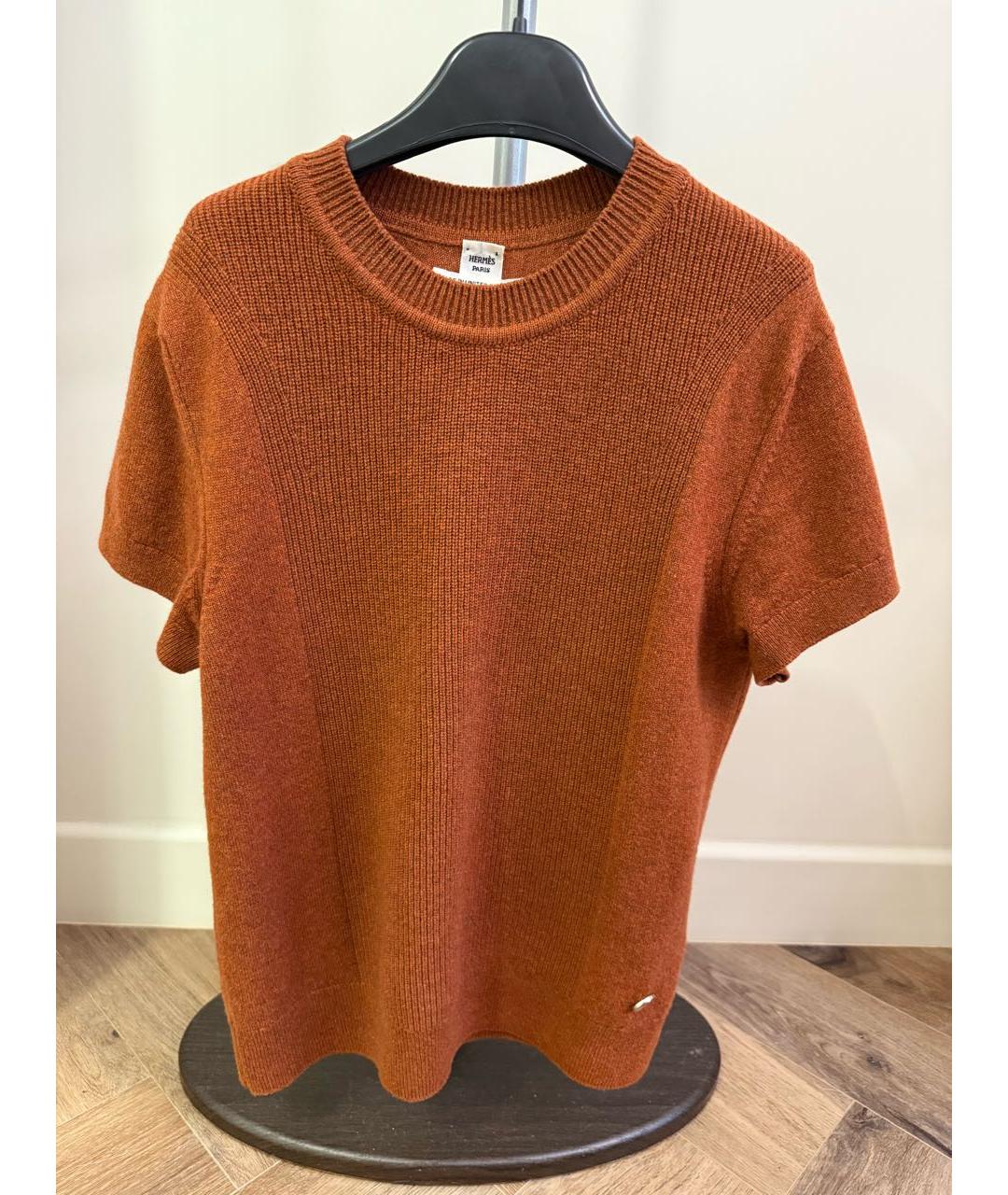 HERMES Коричневый кашемировый джемпер / свитер, фото 5
