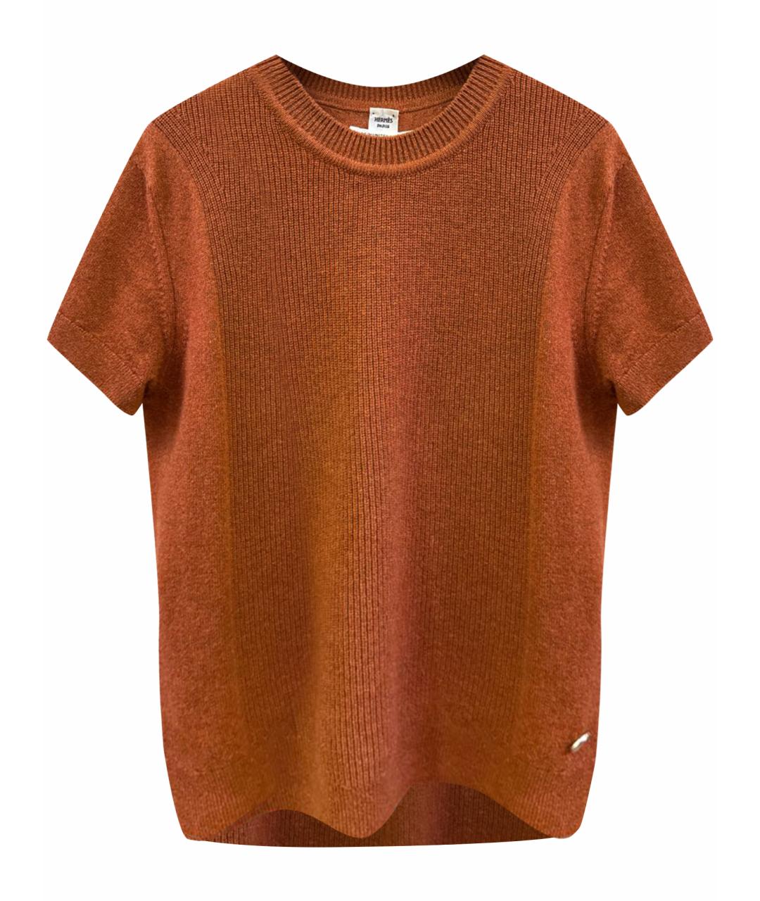 HERMES Коричневый кашемировый джемпер / свитер, фото 1