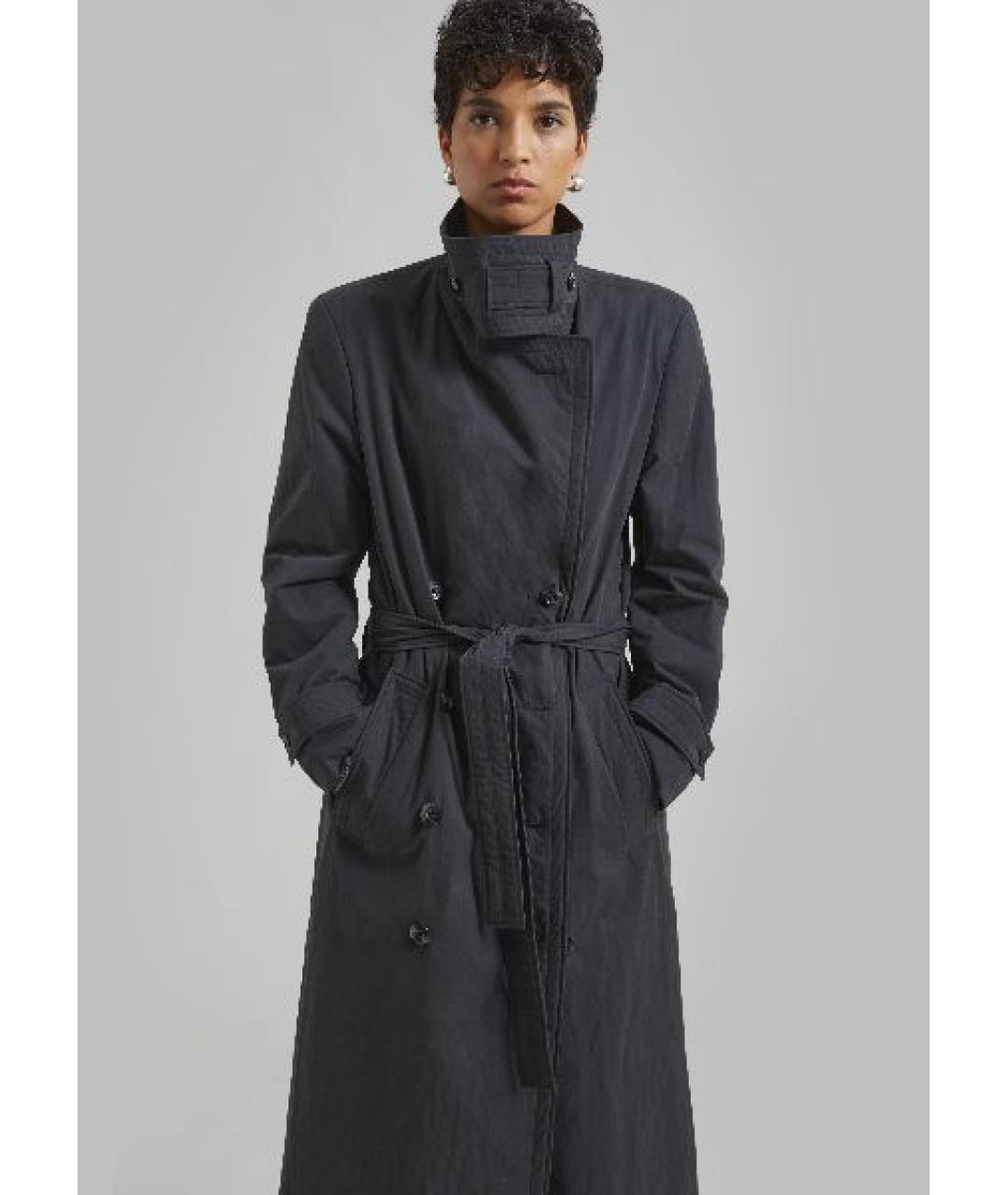 LOW CLASSIC Серое хлопковое пальто, фото 5