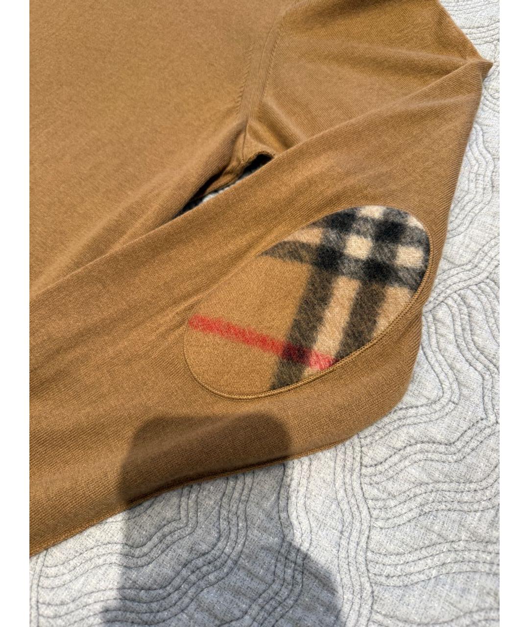 BURBERRY Коричневый шерстяной джемпер / свитер, фото 5