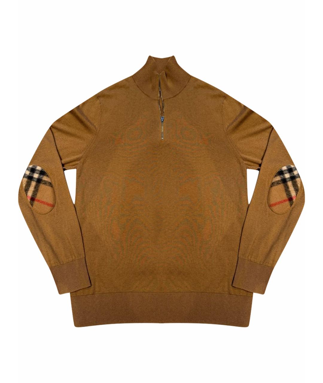 BURBERRY Коричневый шерстяной джемпер / свитер, фото 1