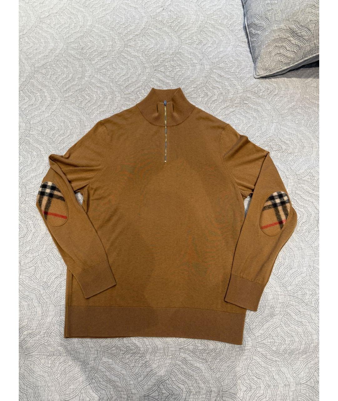 BURBERRY Коричневый шерстяной джемпер / свитер, фото 3