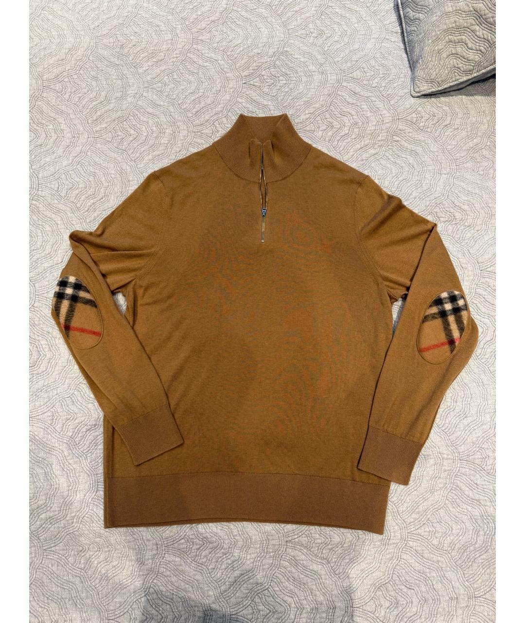 BURBERRY Коричневый шерстяной джемпер / свитер, фото 7