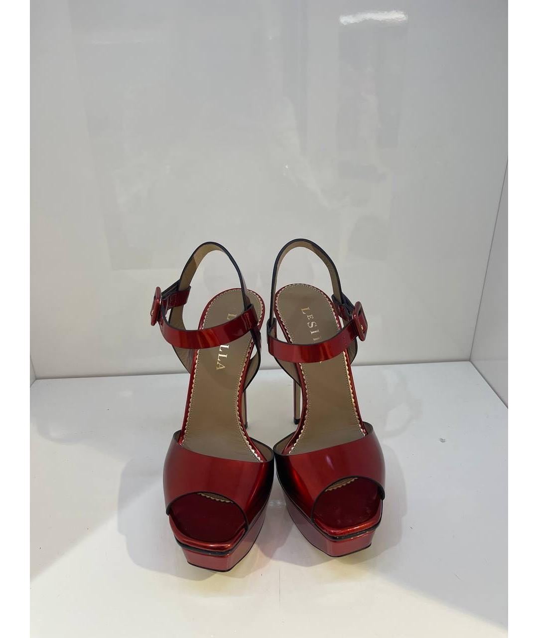 LE SILLA Красные кожаные босоножки, фото 2