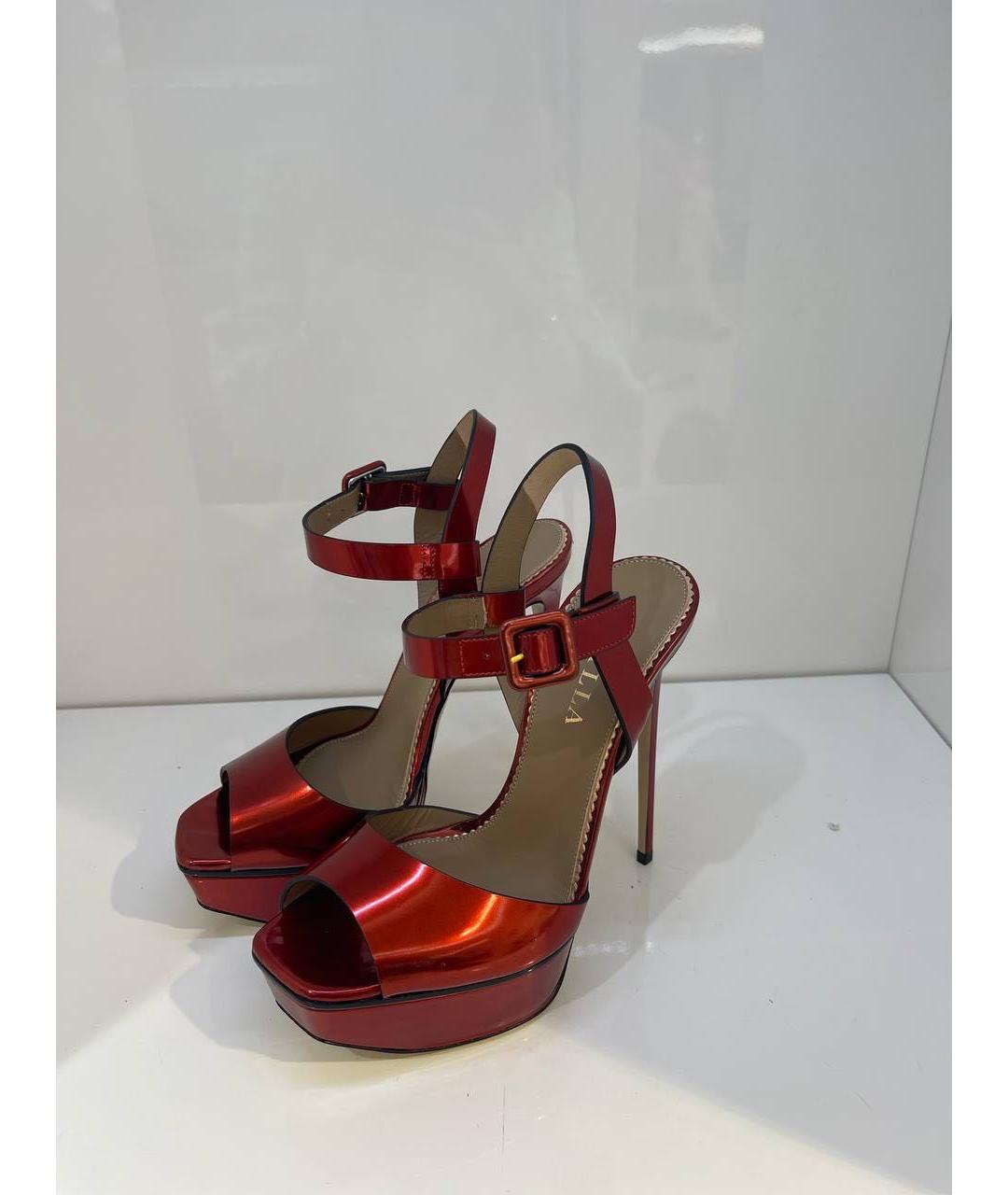 LE SILLA Красные кожаные босоножки, фото 3