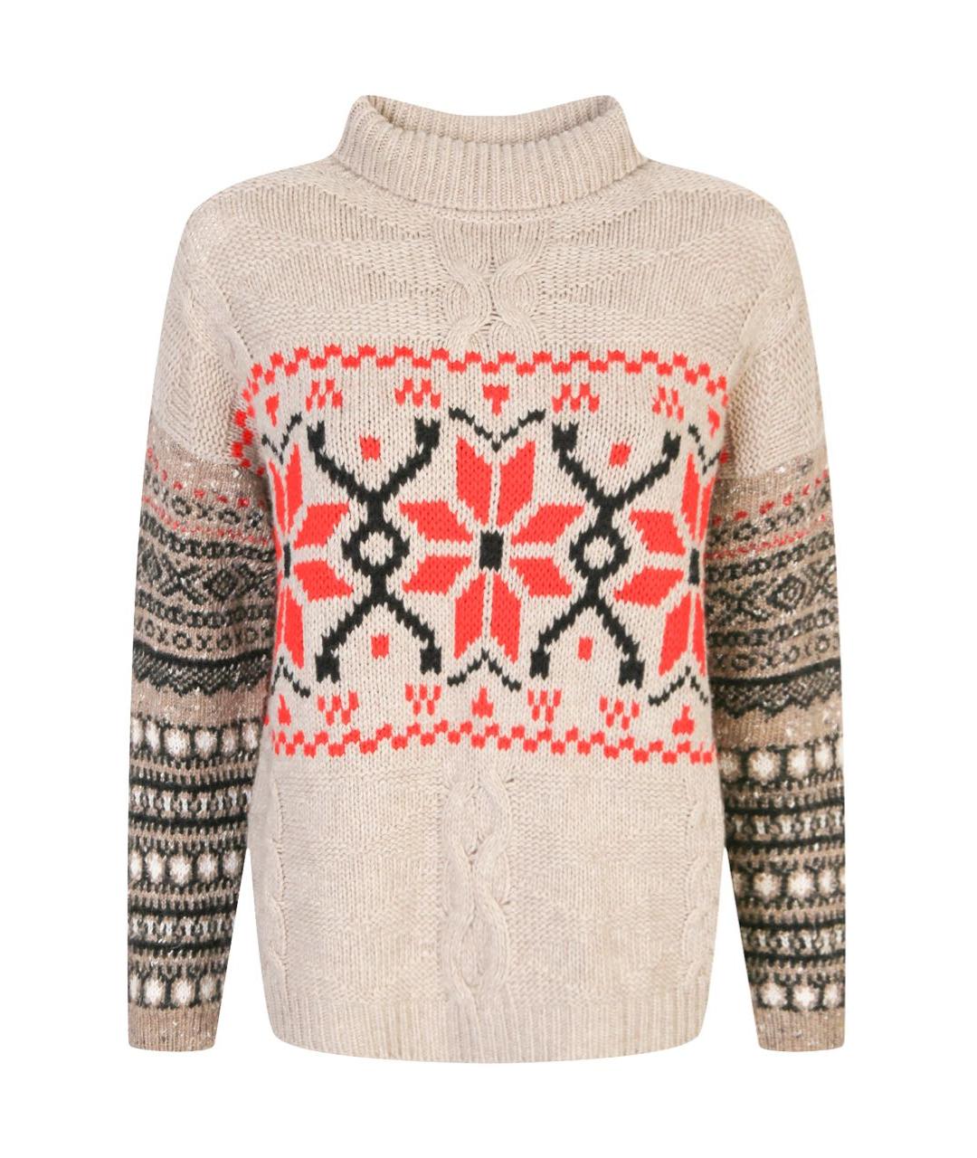 WEEKEND MAX MARA Бежевый шерстяной джемпер / свитер, фото 6