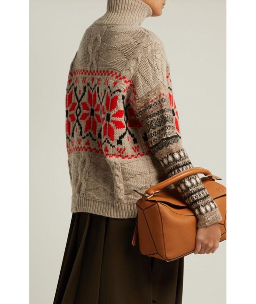 WEEKEND MAX MARA Бежевый шерстяной джемпер / свитер, фото 3