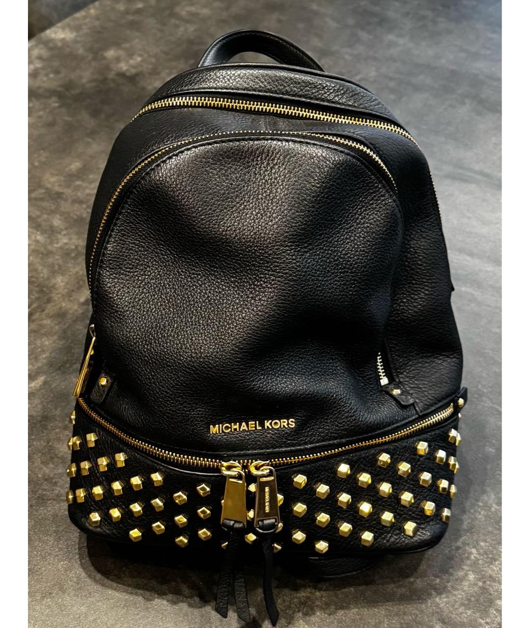 MICHAEL MICHAEL KORS Черный кожаный рюкзак, фото 2