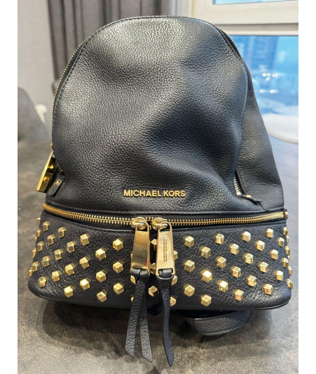 MICHAEL MICHAEL KORS Черный кожаный рюкзак, фото 6