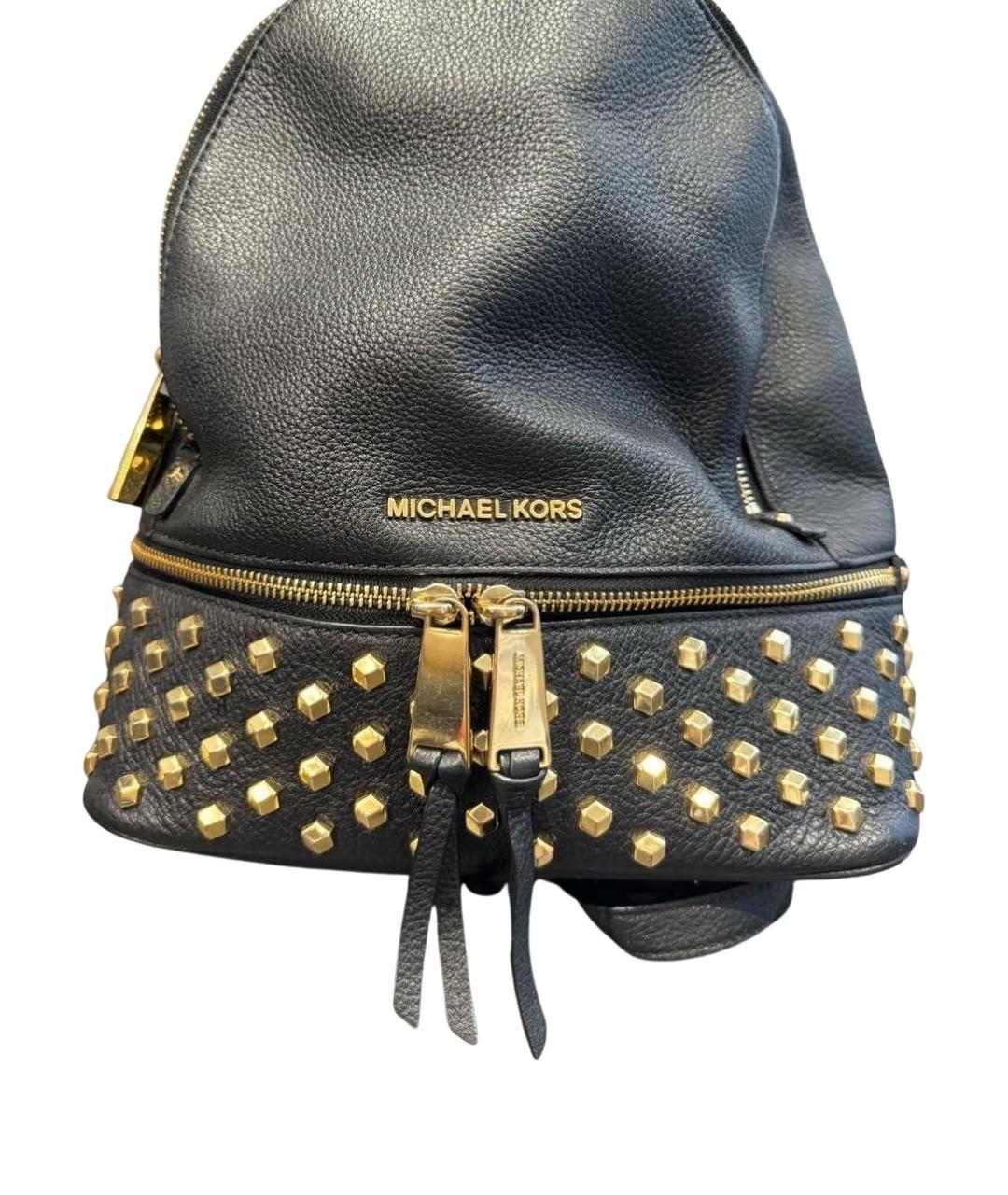 MICHAEL MICHAEL KORS Черный кожаный рюкзак, фото 1