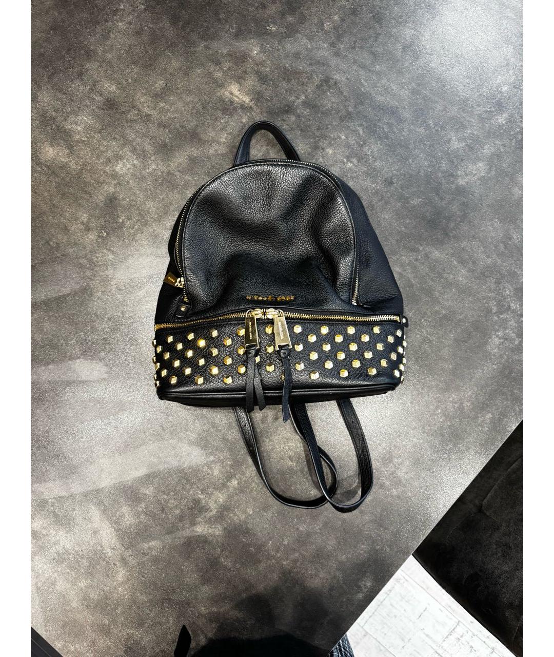 MICHAEL MICHAEL KORS Черный кожаный рюкзак, фото 3