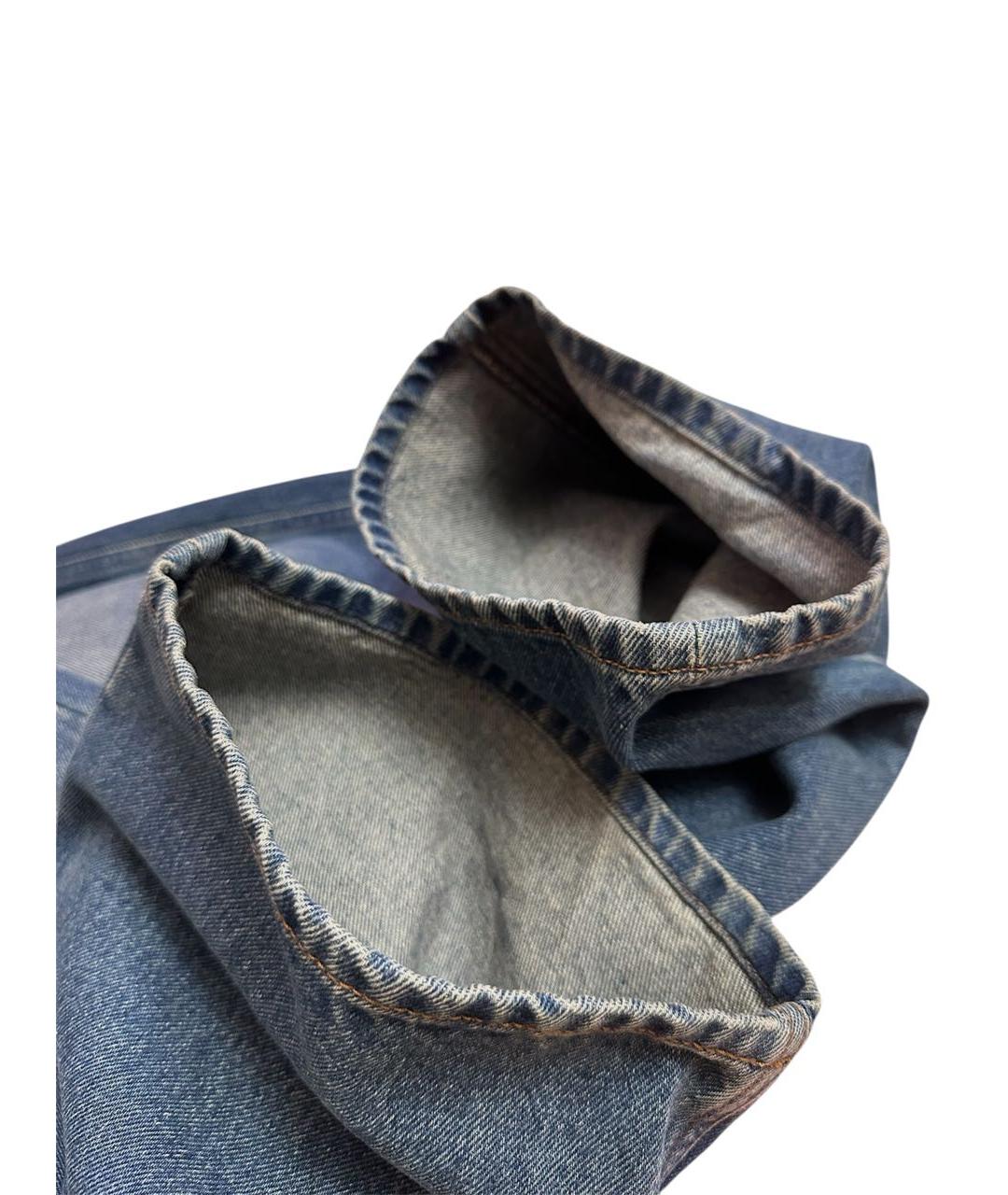 SPORTMAX Темно-синие хлопковые прямые джинсы, фото 6