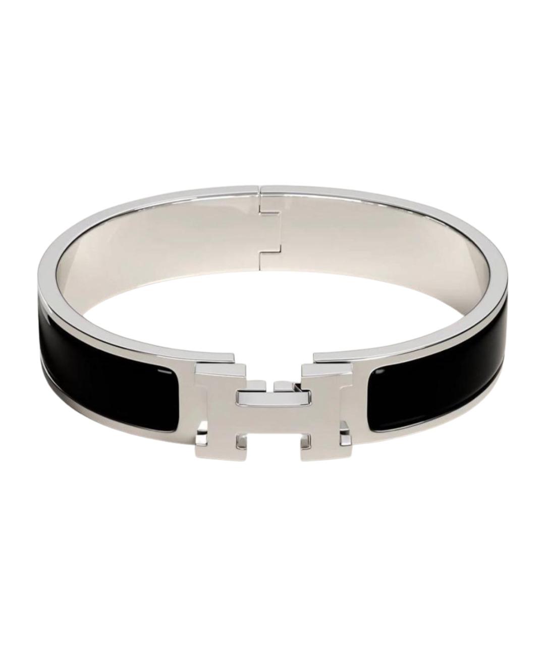 HERMES Черный металлический браслет, фото 1