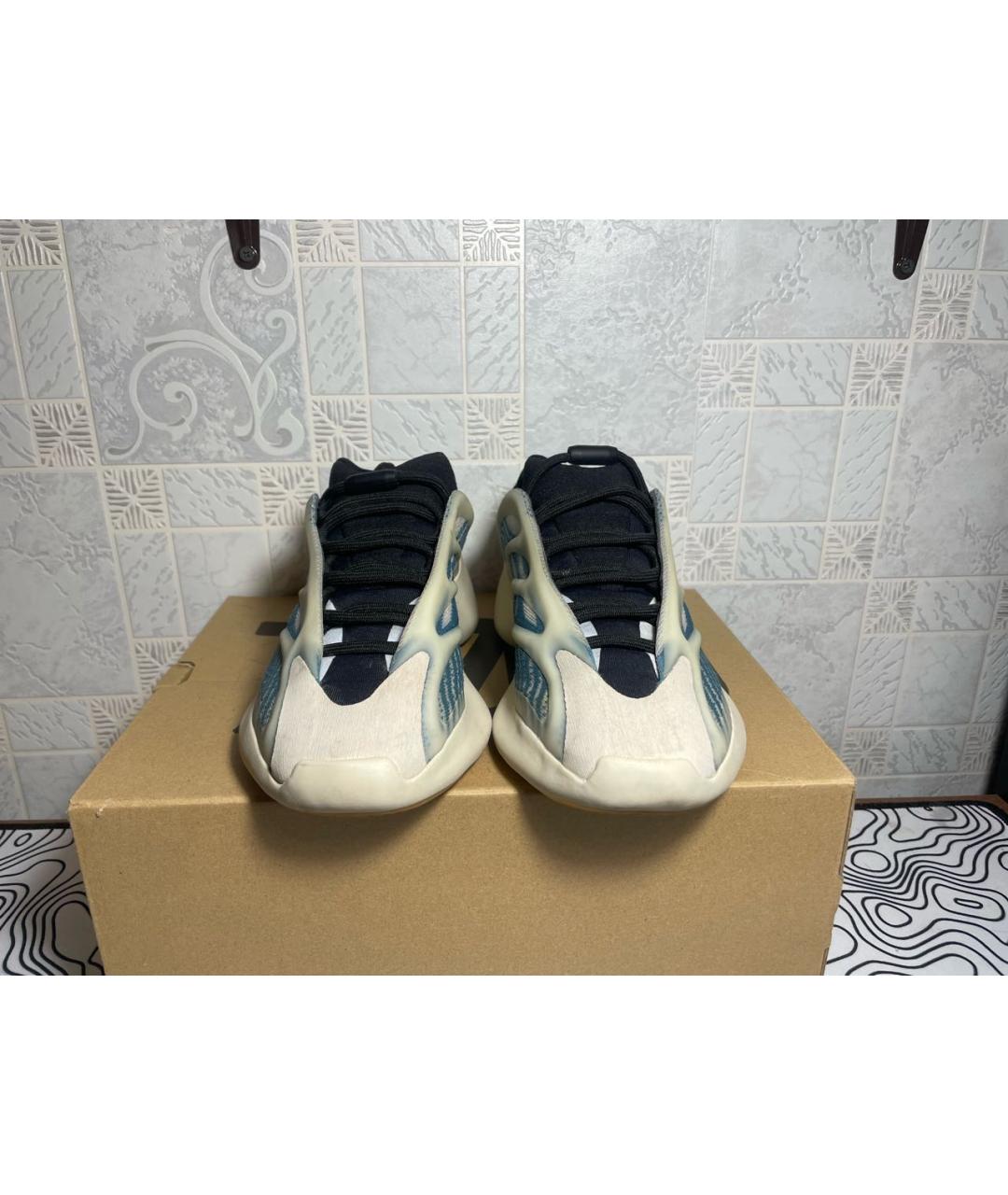 ADIDAS YEEZY Синие текстильные кроссовки, фото 2