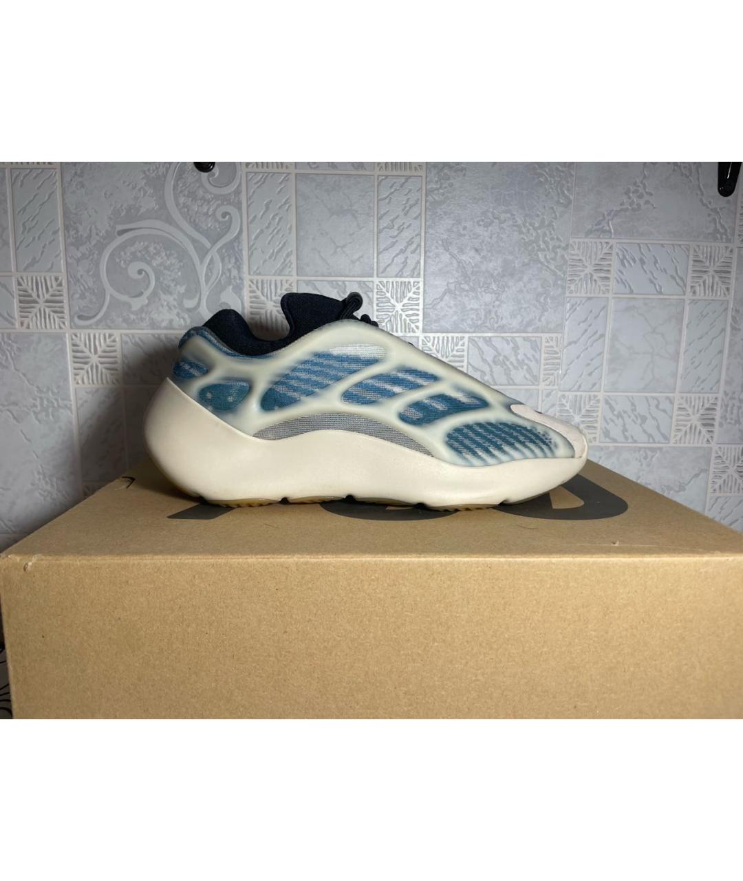 ADIDAS YEEZY Синие текстильные кроссовки, фото 8