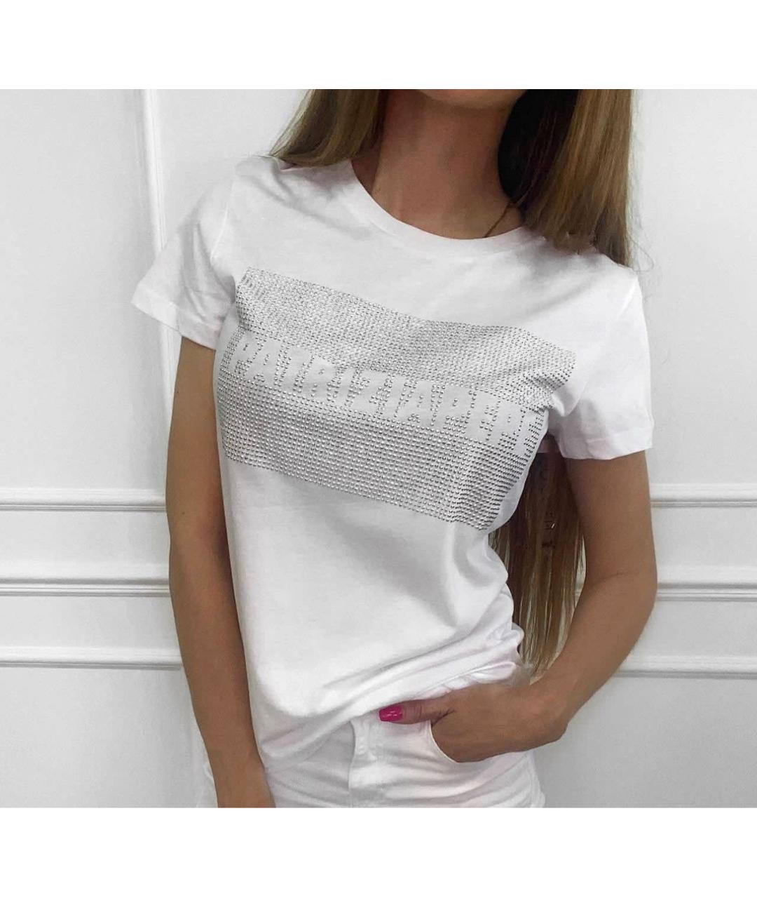 PATRIZIA PEPE Белая хлопковая футболка, фото 2