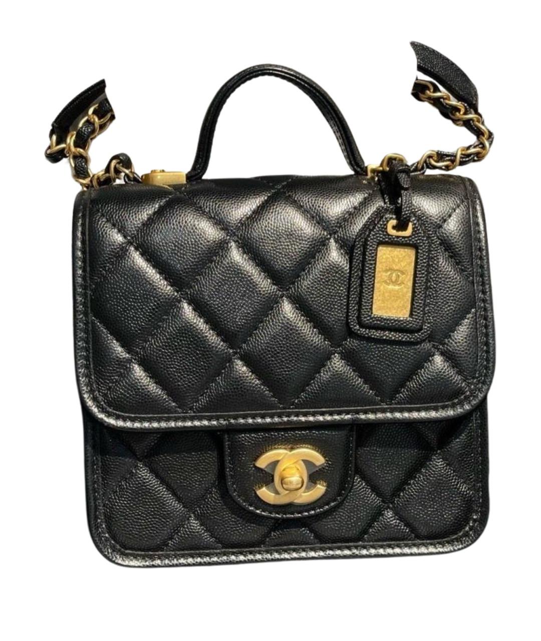 CHANEL Черная кожаная сумка через плечо, фото 1