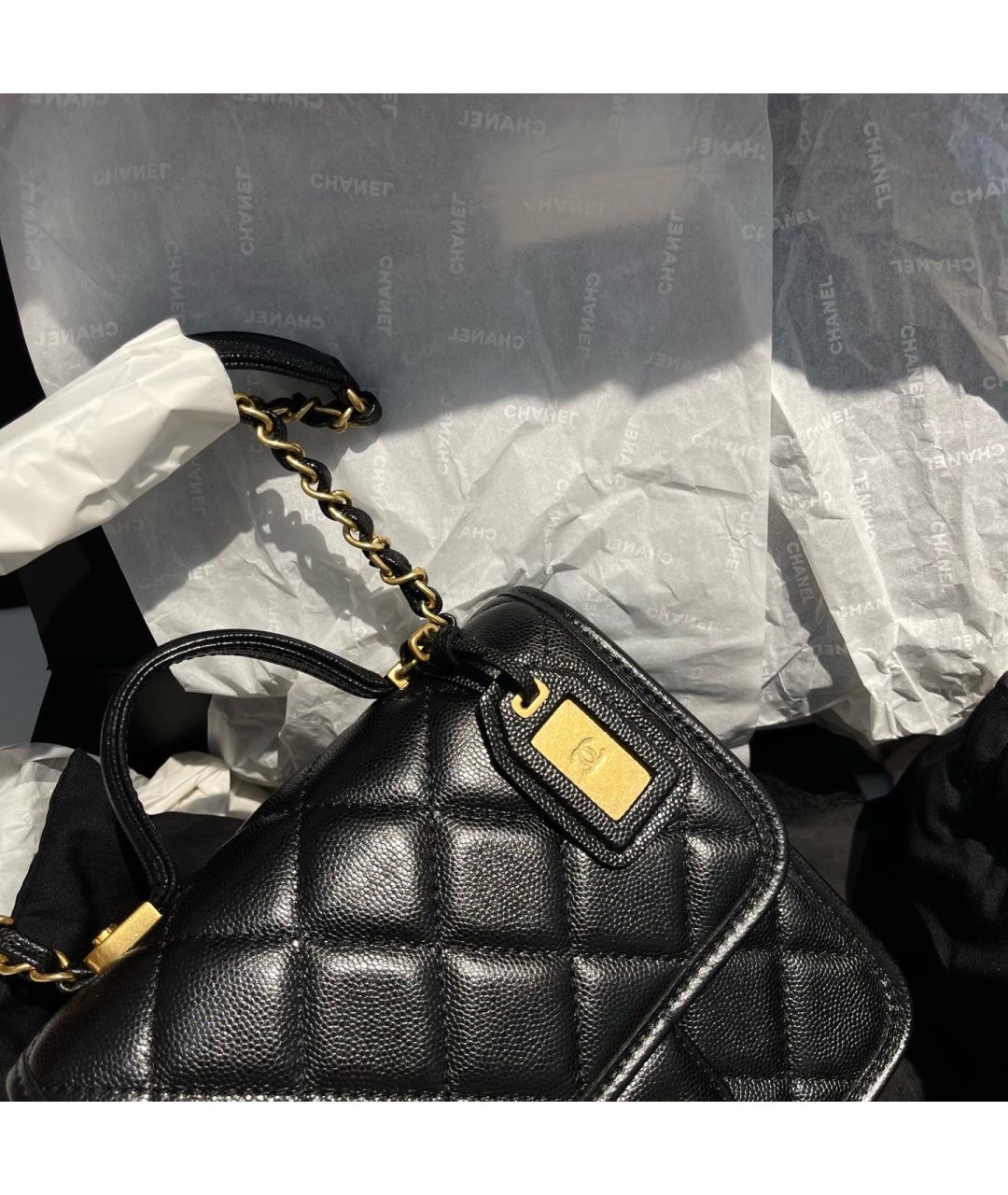 CHANEL Черная кожаная сумка через плечо, фото 4