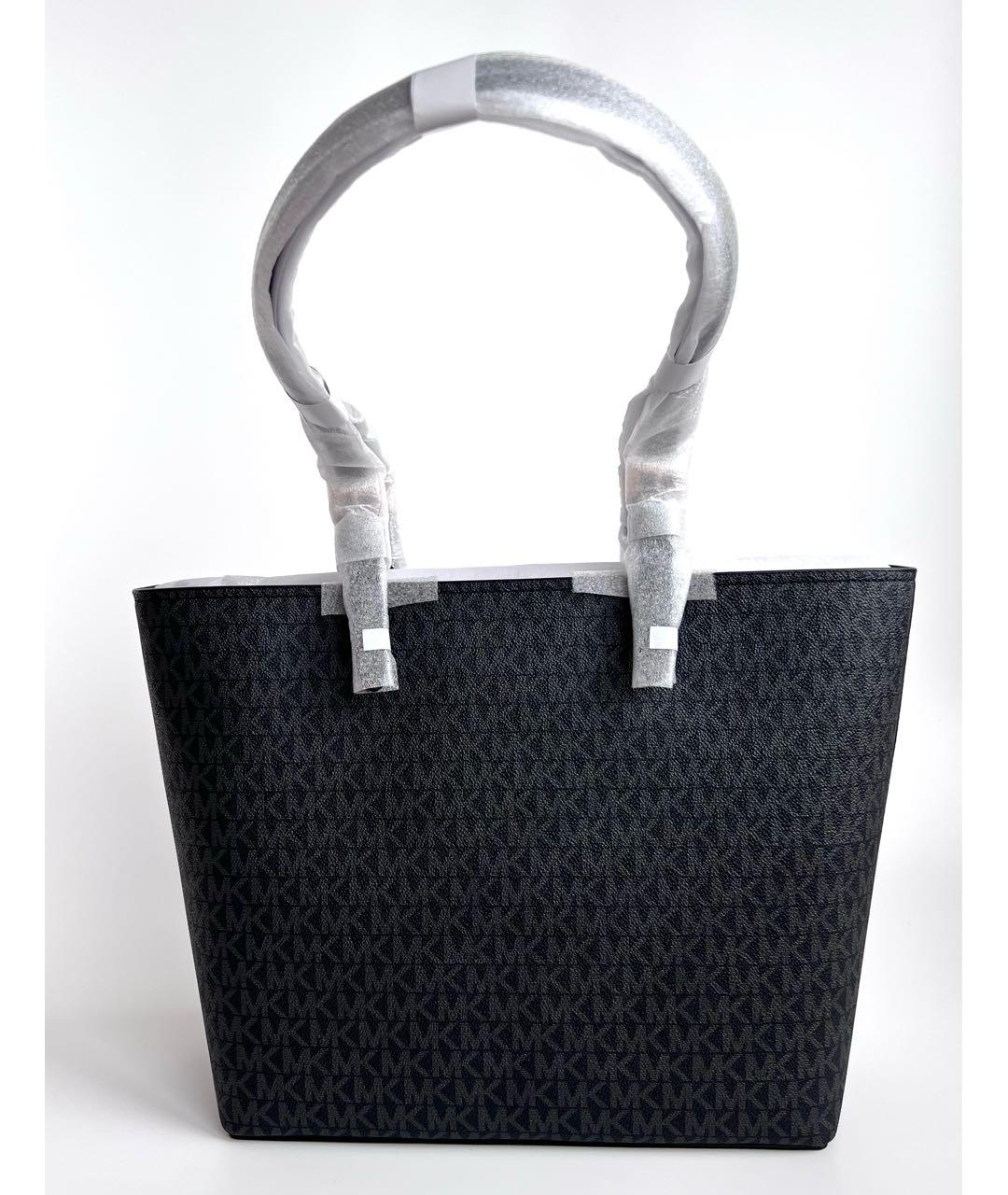 MICHAEL MICHAEL KORS Черная кожаная сумка тоут, фото 3