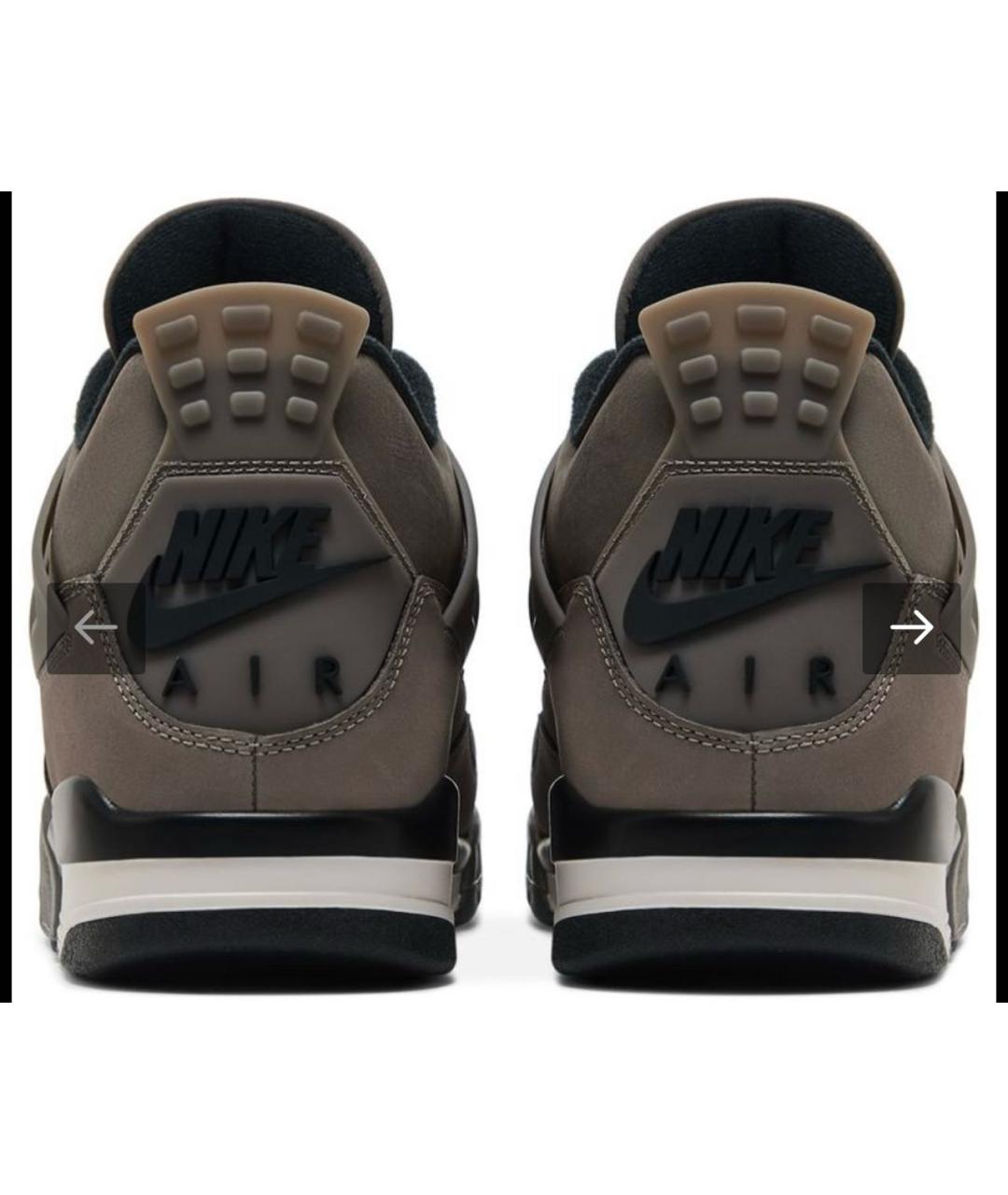 JORDAN Коричневые нубуковые высокие кроссовки / кеды, фото 4