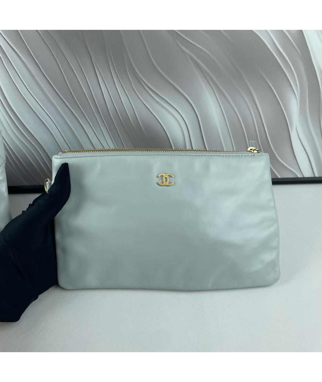 CHANEL Белая кожаная сумка через плечо, фото 9