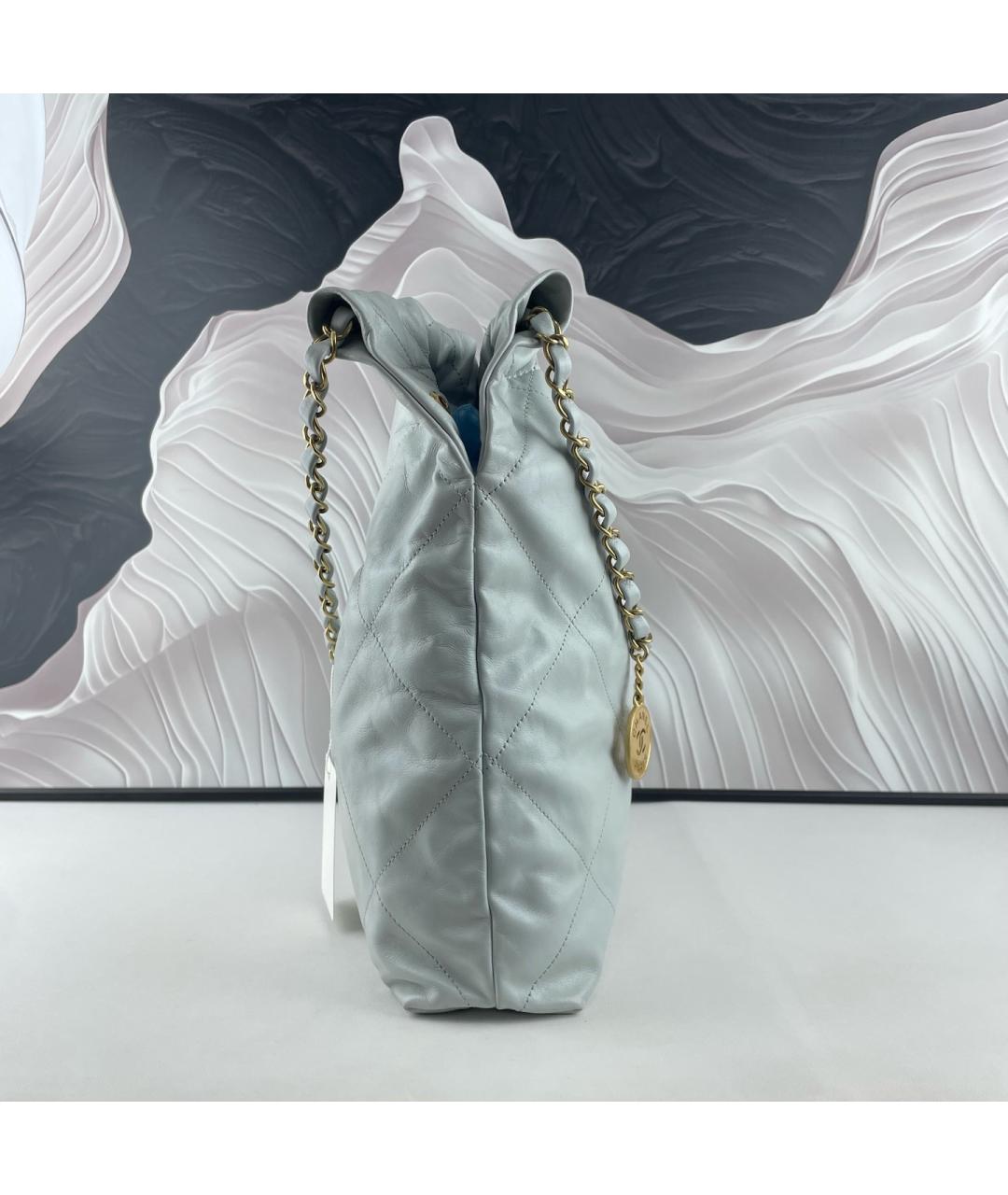 CHANEL Белая кожаная сумка через плечо, фото 3