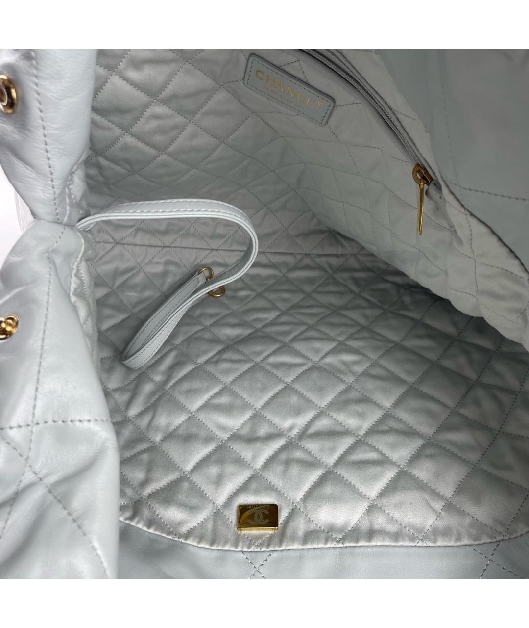 CHANEL Белая кожаная сумка через плечо, фото 8