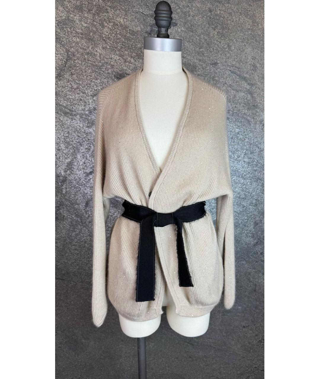 BRUNELLO CUCINELLI Бежевый кашемировый джемпер / свитер, фото 9