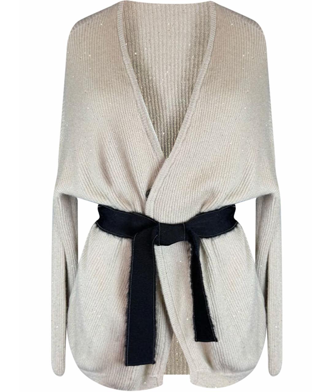 BRUNELLO CUCINELLI Бежевый кашемировый джемпер / свитер, фото 1