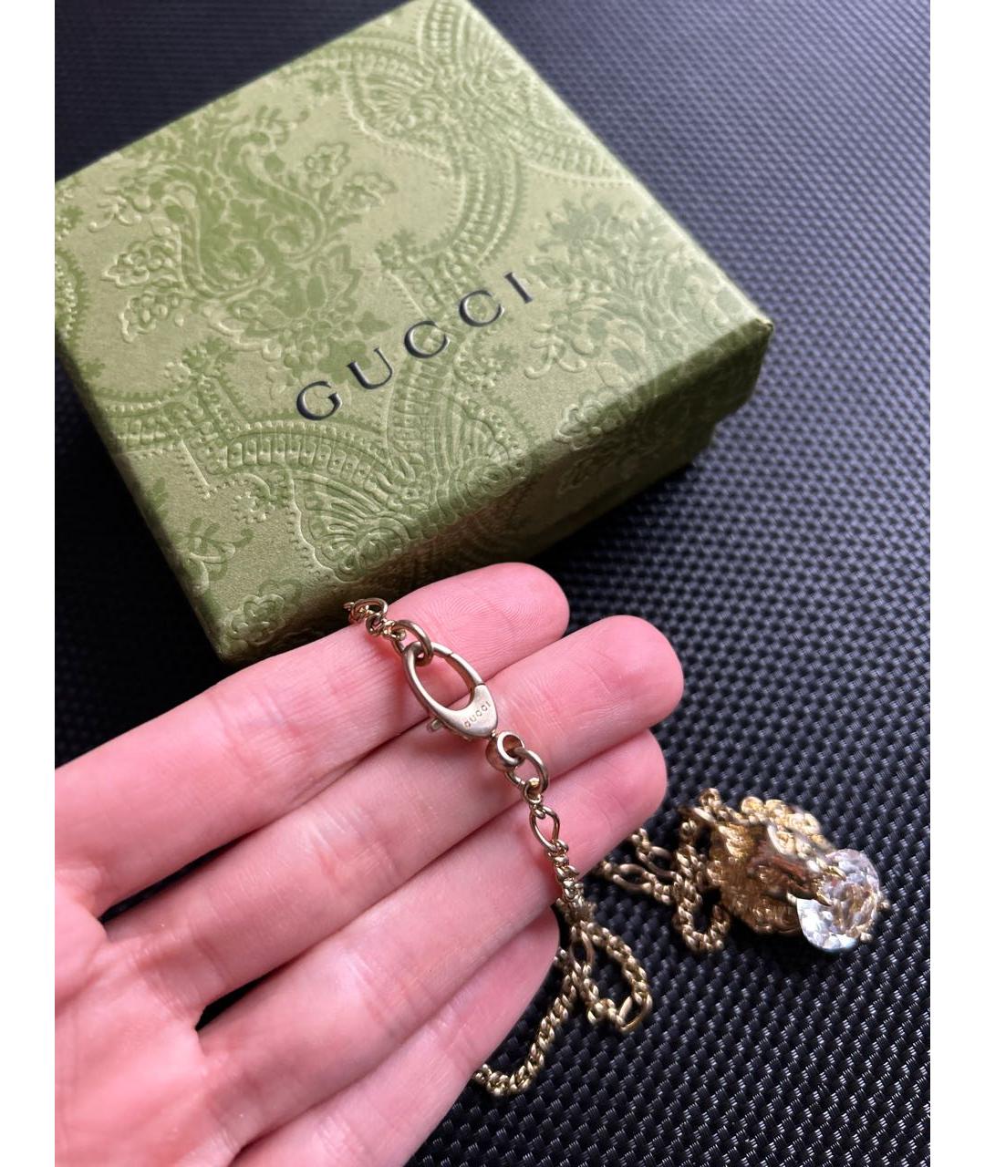 GUCCI Золотое латунное колье, фото 5