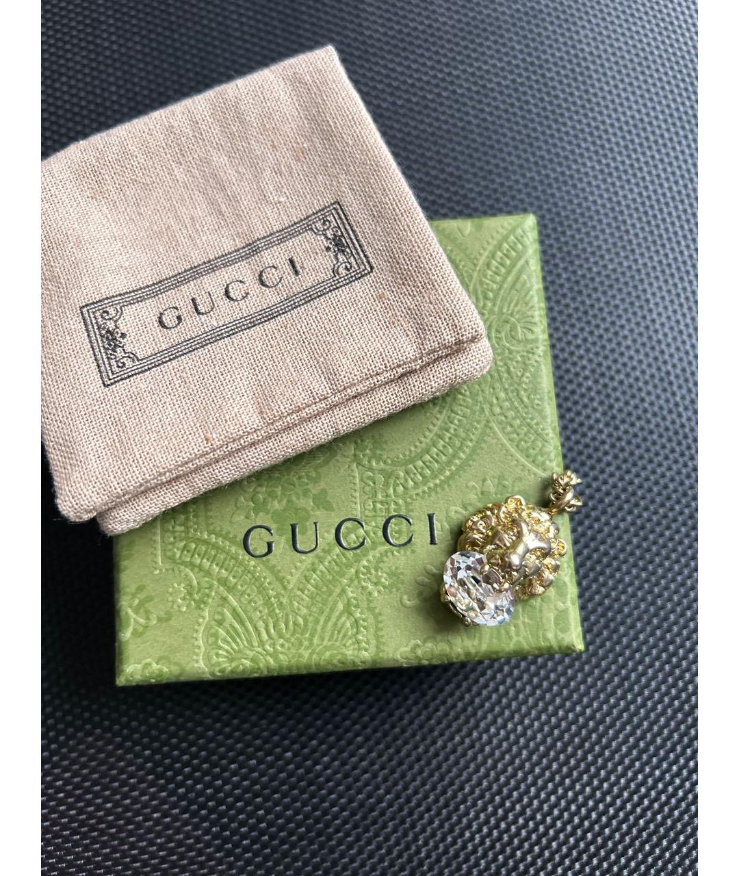 GUCCI Золотое латунное колье, фото 6