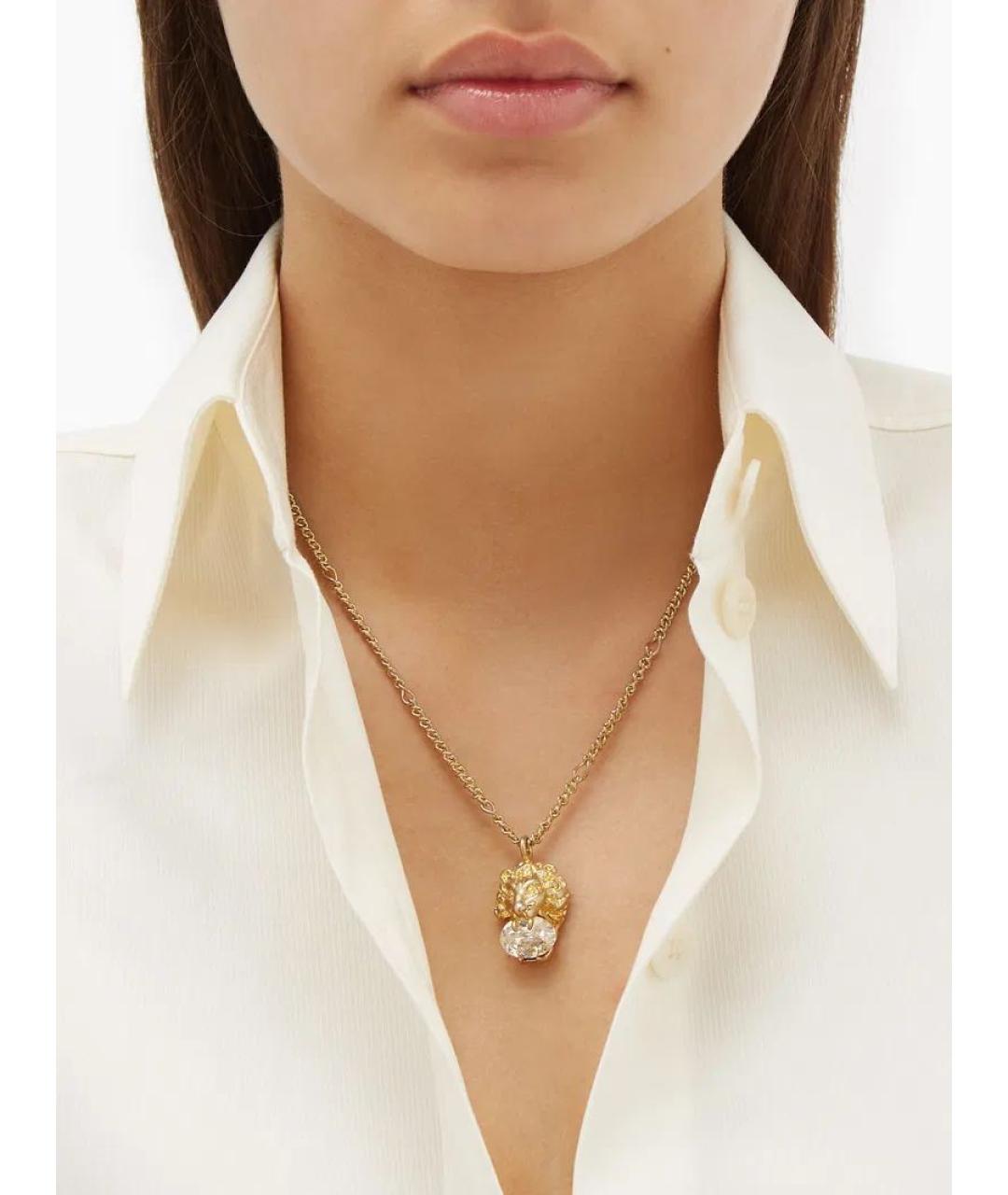 GUCCI Золотое латунное колье, фото 7