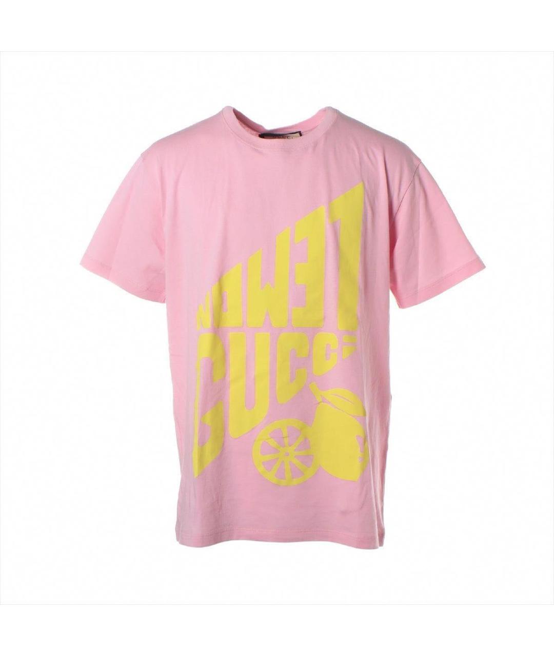 GUCCI Розовая хлопковая футболка, фото 1