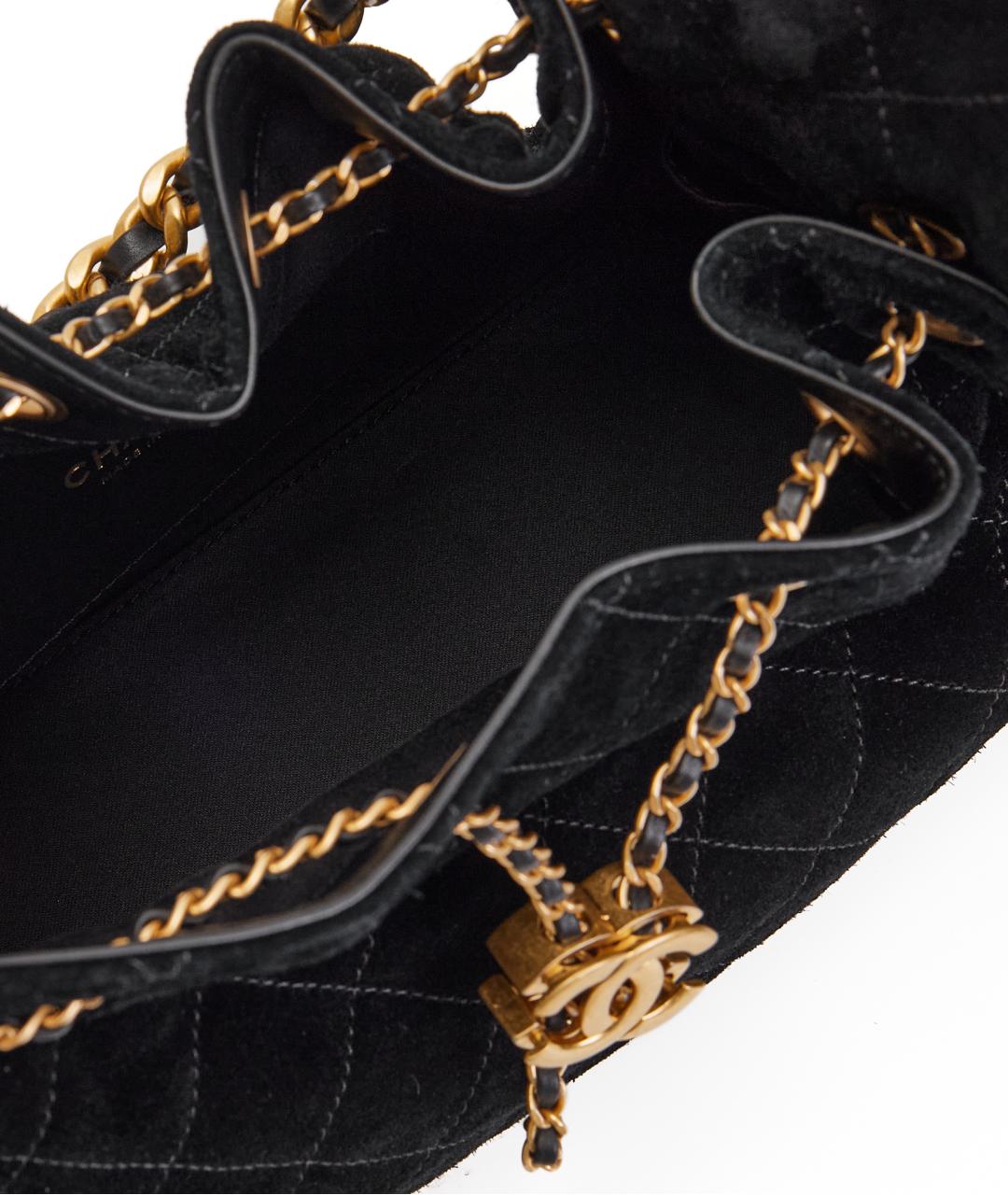CHANEL Черная замшевая сумка через плечо, фото 5
