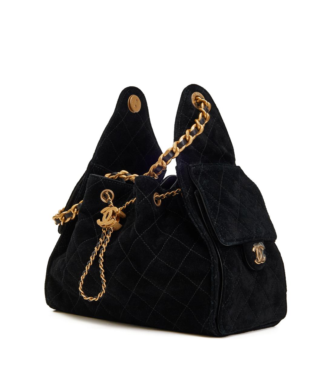CHANEL Черная замшевая сумка через плечо, фото 2