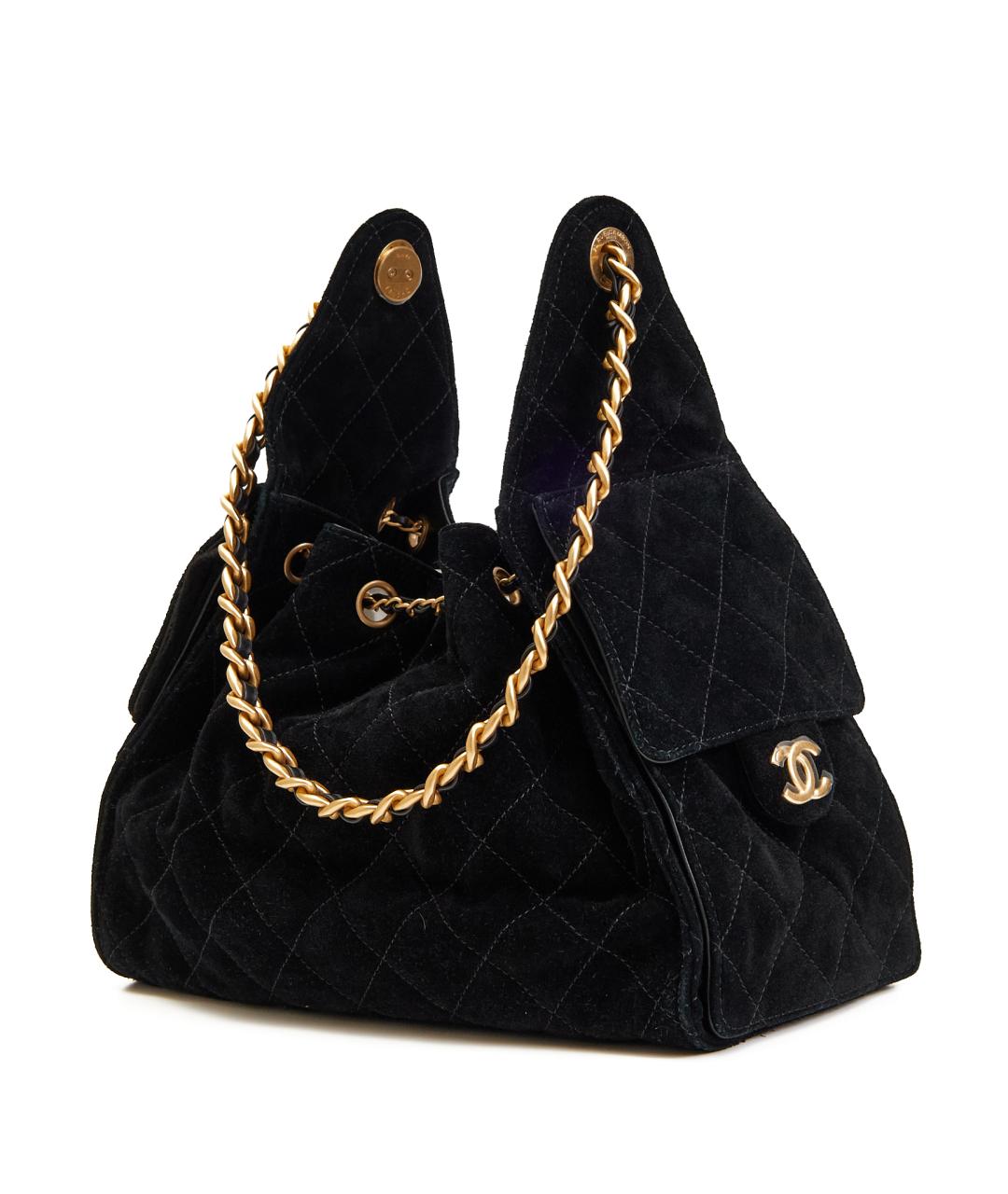 CHANEL Черная замшевая сумка через плечо, фото 3